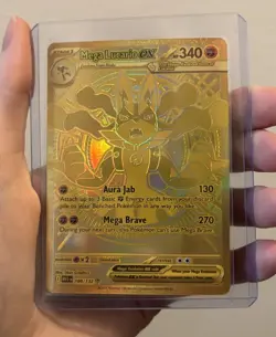 Pokemon Card Mega Lucario ex 188/132 Hyper Rare Gold Mega Evolution 2025 - Image 1