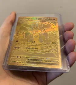 Pokemon Card Mega Lucario ex 188/132 Hyper Rare Gold Mega Evolution 2025 - Image 2