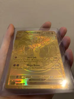 Pokemon Card Mega Lucario ex 188/132 Hyper Rare Gold Mega Evolution 2025 - Image 4