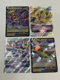 Pokemon Vstar / V Ultra Rare 4 Card Bundle NM Flygon, Giratina, Zacian, Reg. - Image 1