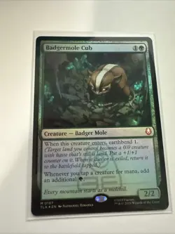 Magic Avatar: The Last Airbender, Badgermole Cub - Foil - Card Number 167 - Image 1