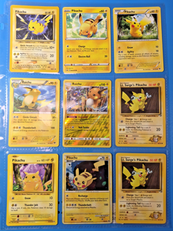 Pikachu & Raichu 9-Card Lot w/ 2010 HGSS03 Black Star Promo Pokemon TCG WOTC - Image 1