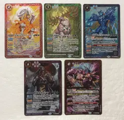 Lot of 5 Japanese Battle Spirits Master Rare Card set TCG - Image 1