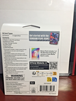 GUNDAM CARD GAME: Clan Unity Starter Deck ST06 – English Bandai in Hand ST-06 - Image 3