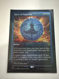 MTG English Force of Negation (Foil Etched) NM Foil Double Masters 2022 - Image 1