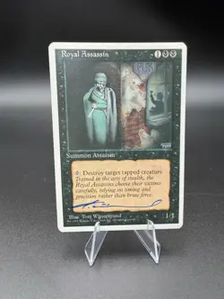 MTG; Royal Assassin; Signed/Autograph; Revised Edition; Artist Tom Wanerstrand; - Image 1