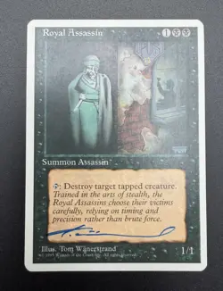 MTG; Royal Assassin; Signed/Autograph; Revised Edition; Artist Tom Wanerstrand; - Image 2