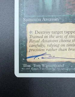MTG; Royal Assassin; Signed/Autograph; Revised Edition; Artist Tom Wanerstrand; - Image 5