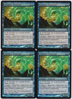 MTG Foil 4X Tideforce Elemental X4 Worldwake Magic - NM - Image 1