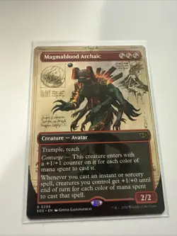 x1 Magmablood Archaic - Borderless R MTG Secrets of Strixhaven M/NM, English - Image 1
