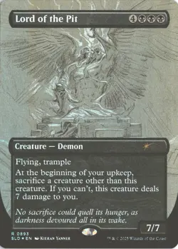 MTG Lord of the Pit (Sketch Showcase) (Rainbow Foil) 893 Secret Lair NM - Image 1