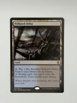 4x Polluted Delta Khans Of Tarkir NM Magic The Gathering MTG Playset - Image 1