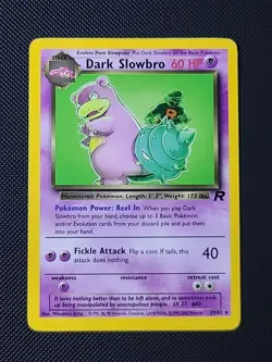 Dark Slowbro 29/82 non holo rare team rocket vintage WOTC pokemon - HP/DMG - Image 1