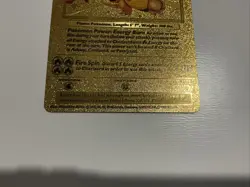 Pokemon Charizard Gold Foil Fan Art Textured Card 1999 04/102 HP120 - Image 2