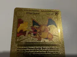 Pokemon Charizard Gold Foil Fan Art Textured Card 1999 04/102 HP120 - Image 3
