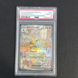 Pokemon 2023 Alakazam ex 201/165 SIR Scarlet & Violet 151 GEM MINT PSA 10 - Image 1