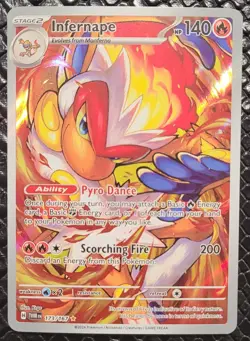 Pokemon Infernape 173/167 Twilight Masquerade Illustration Rare NM - Image 1