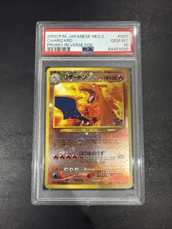 CHARIZARD PROMO REVERSE FOIL NEO 2 JAPANESE 2000 POKEMON - PSA GEM MINT 10 - Image 1
