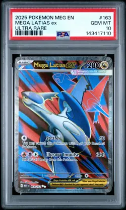 Mega Latias ex 163/132 Me01: Pokemon Mega Evolution Holo - PSA 10 Gem Mint - Image 1