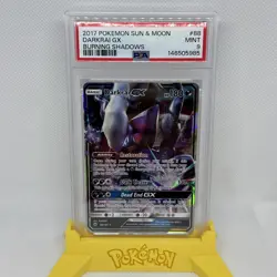 2017 POKEMON SUN & MOON BURNING SHADOWS #88 DARKRAI GX PSA 9 - Image 1