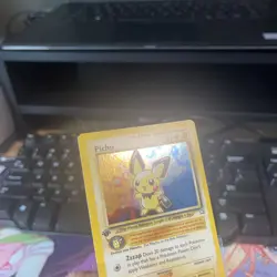 Pichu 12/111 Holo Rare Neo Genesis Pokemon NM 1st edition - Image 4