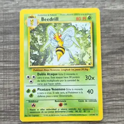 Pokemon TCG Beedrill 17/102 Base Set Rare Spanish Regular 1999 - Image 1