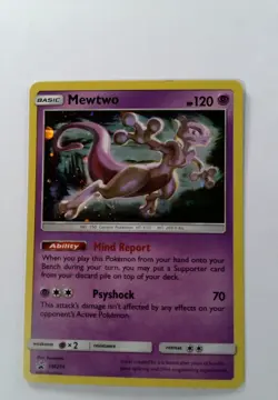 Pokemon TCG Mewtwo SM214 Sun & Moon Black Star Promo Cosmos Holo NM - Image 3
