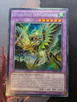 Yugioh Ritual Beast Ulti-Cannahawk THSF-EN030 Secret Rare 1st Edition - LP - Image 1