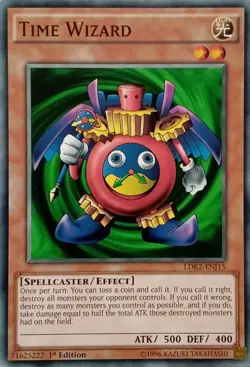 LDK2-ENJ15 TIME WIZARD COMMON 1ST EDITION YuGiOh CARD - Image 1
