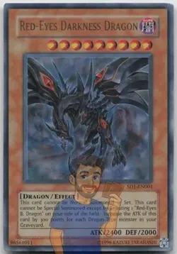 Red-Eyes Darkness Dragon SD1-EN001 Ultra Rare Unlimited Lightly Played Yugioh - Image 1