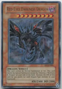 Red-Eyes Darkness Dragon SD1-EN001 Ultra Rare Unlimited Lightly Played Yugioh - Image 2
