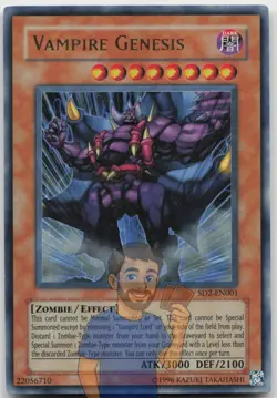 Vampire Genesis SD2-EN001 Ultra Rare Unlimited Lightly Played Yugioh - Image 1