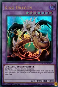 DUOV-EN077 KING DRAGUN ULTRA RARE 1ST EDITION YuGiOh CARD - Image 1