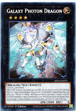 Galaxy Photon Dragon MP24-EN070 Prismatic Secret Rare 1st Edition Yugioh - Image 1