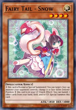 Yugioh RA04-EN269 - Fairy Tail - Snow - Platinum Secret Rare - Image 1