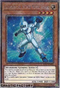 YUGIOH RA03-EN184 Elemental HERO Neos Alius Platinum Secret Rare 1st Edition NM - Image 1