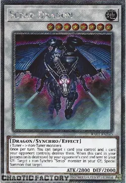 YUGIOH RA03-EN240 Scrap Dragon Platinum Secret Rare 1st Edition NM - Image 1