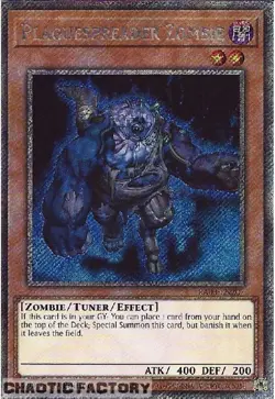 YUGIOH RA03-EN207 Plaguespreader Zombie Platinum Secret Rare 1st Edition NM - Image 1