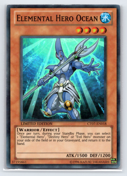 Elemental Hero Ocean - CT07-EN018 - Super Rare - Limited Edition Yugioh - Image 1