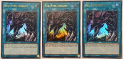 3 x Red-Eyes Insight RA03-EN061 Ultra Rare 1st Edition YuGiOh Playset - Image 1