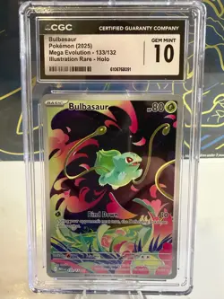 Pokemon 2025 Bulbasaur 133/132 Me01: Mega Evolution Holo CGC 10 - Image 1