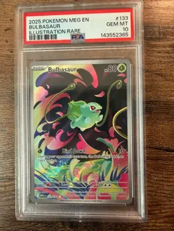 PSA 10 GEM MINT Bulbasaur & Ivysaur Illustration Rare Set 🌿 Sequential Art Pair - Image 2