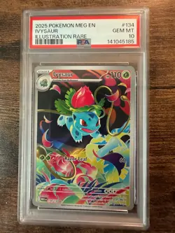 PSA 10 GEM MINT Bulbasaur & Ivysaur Illustration Rare Set 🌿 Sequential Art Pair - Image 4