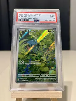 2023 Pokemon PSA 9 Bulbasaur #166/165 Scarlet Violet 151 Illustration Rare Mint - Image 1