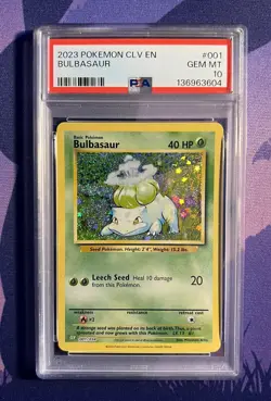 2023 Pokemon CLV EN Classic #001 Bulbasaur PSA 10 GEM MINT - Image 1