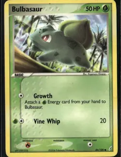 Bulbasaur 046/100 Common Crystal Guardians 46/100 Grass Pokemon Card - Image 1