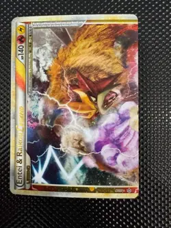 Entei And Raikou Legend 90/95 Holo NM Pokemon Trading Card Unleashed - Image 2