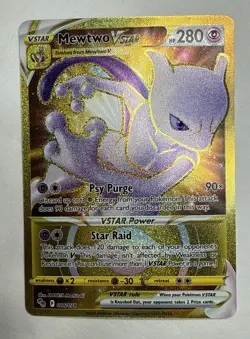 Pokemon Go Mewtwo VSTAR 86/78 Secret Rare TCG Card - NM - Image 1