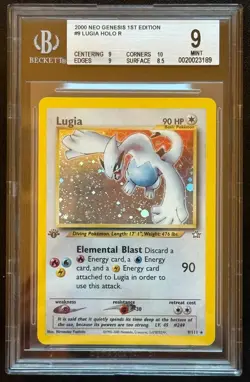 (PSA) BGS 9 Lugia 1st Edition 2000 Neo Genesis Holo Rare Pokemon Card #9 - Image 1