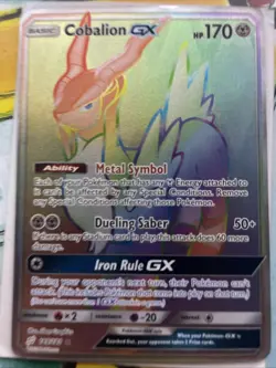 Pokemon TCG Cobalion GX Full Art Ultra Rare Card 168/181 NM Condition - Image 1